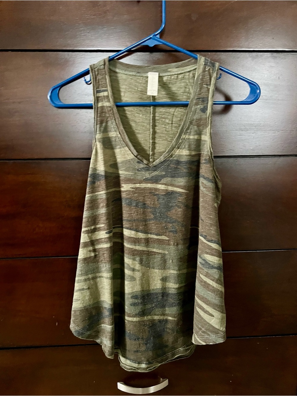 Altar'd State Green Camo V-Neck Tank